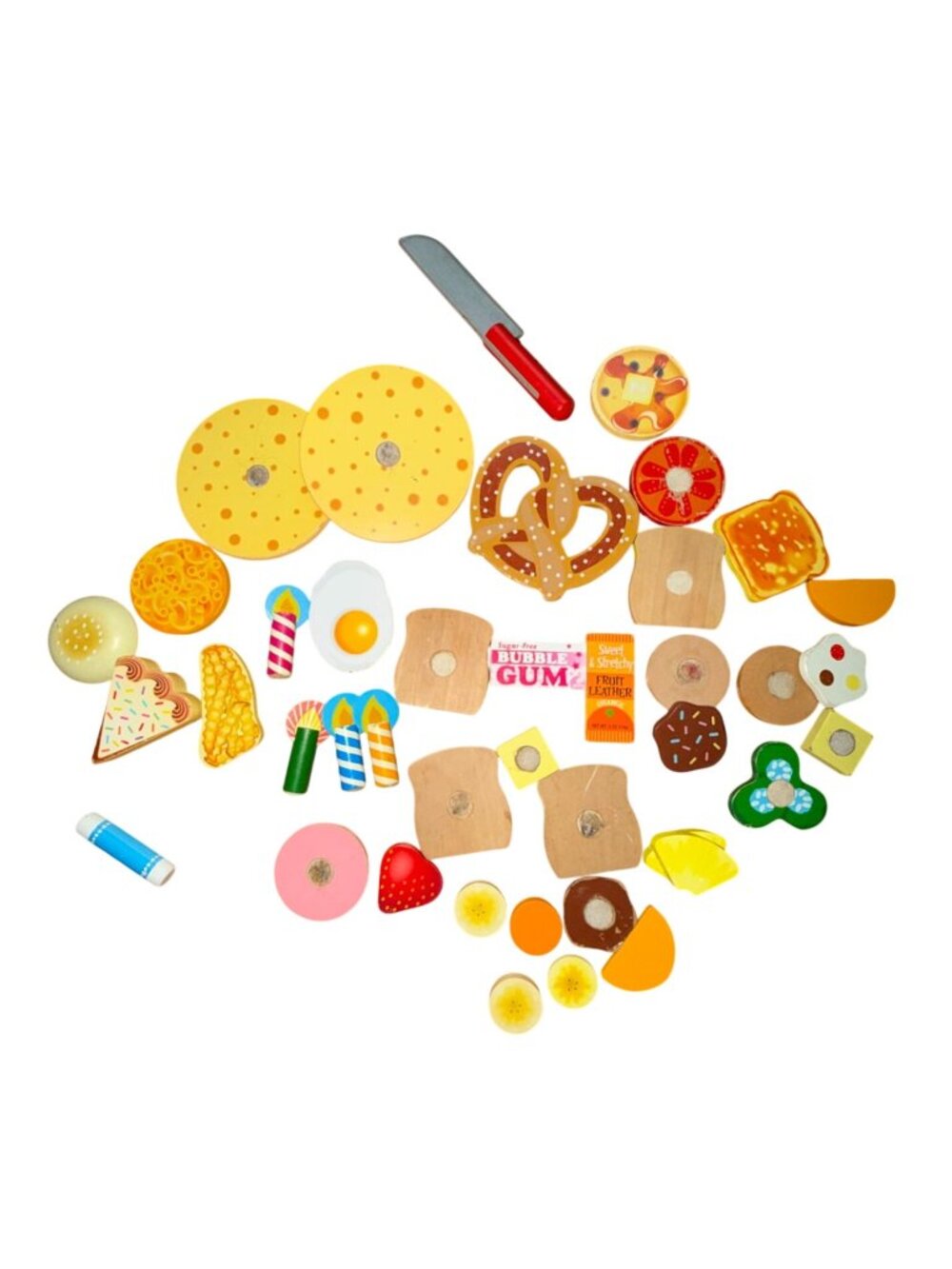 Wooden Toy Play Food Lot-Used Condition-Melissa & Doug